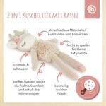 Bieco Kuscheltier Reh Ella Rassel | Baby Kuscheltier ab 0 Monate Stofftier Baby Plüschtier Reh rentier – Bild 6