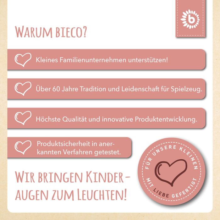 Bieco Kuscheltier Reh Ella Rassel | Baby Kuscheltier ab 0 Monate Stofftier Baby Plüschtier Reh rentier – Bild 2